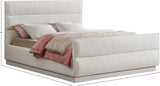 Paxton Chenille Fabric Queen Bed (3 Boxes) Cream from Meridian - Luna Furniture