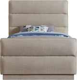 Paxton Chenille Fabric Twin Bed (3 Boxes) Beige from Meridian - Luna Furniture