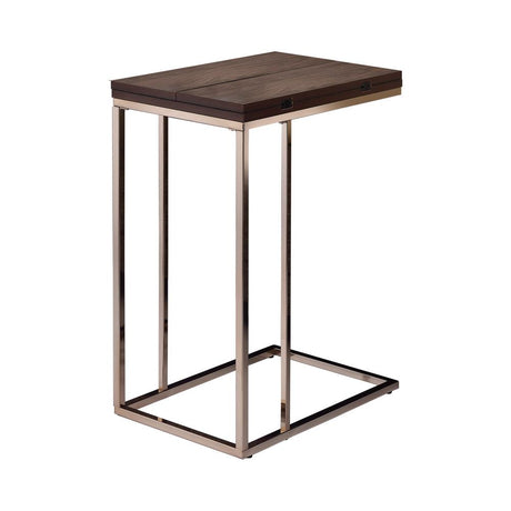 Pedro Chestnut/Chrome Expandable Top Accent Table from Coaster - Luna Furniture