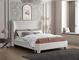 Penny Boucle Fabric King Bed Cream from Meridian - Luna Furniture