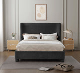 Penny Chenille Fabric King Bed Black from Meridian - Luna Furniture