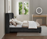 Penny Chenille Fabric King Bed Black from Meridian - Luna Furniture