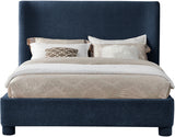 Penny Chenille Fabric King Bed Blue from Meridian - Luna Furniture