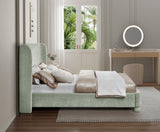 Penny Chenille Fabric King Bed Green from Meridian - Luna Furniture