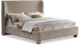 Penny Chenille Fabric Queen Bed Beige from Meridian - Luna Furniture