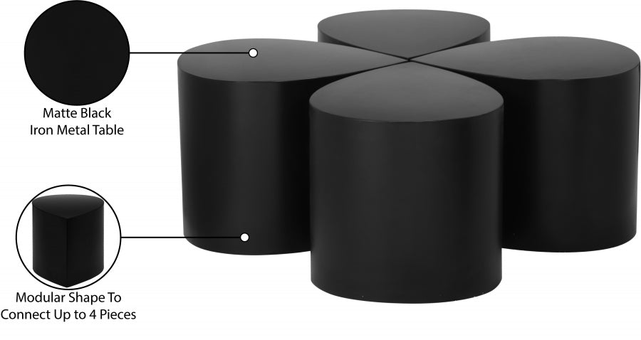 Petal Coffee Table Black from Meridian - Luna Furniture