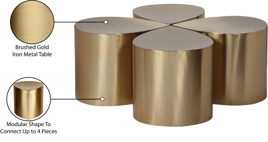 Petal Coffee Table Gold from Meridian - Luna Furniture