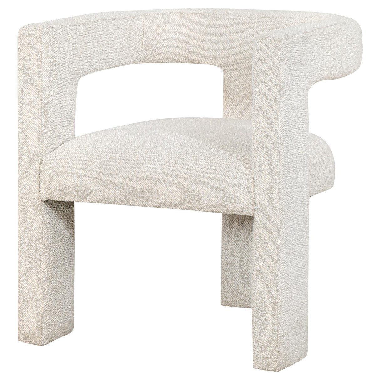 Petra Boucle Upholstered Accent Side Chair White - 902881 - Luna Furniture