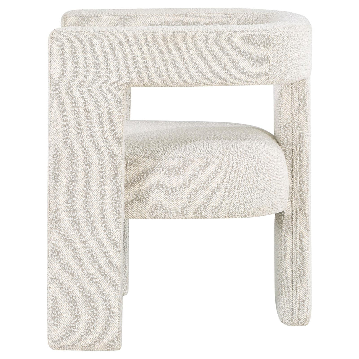 Petra Boucle Upholstered Accent Side Chair White - 902881 - Luna Furniture