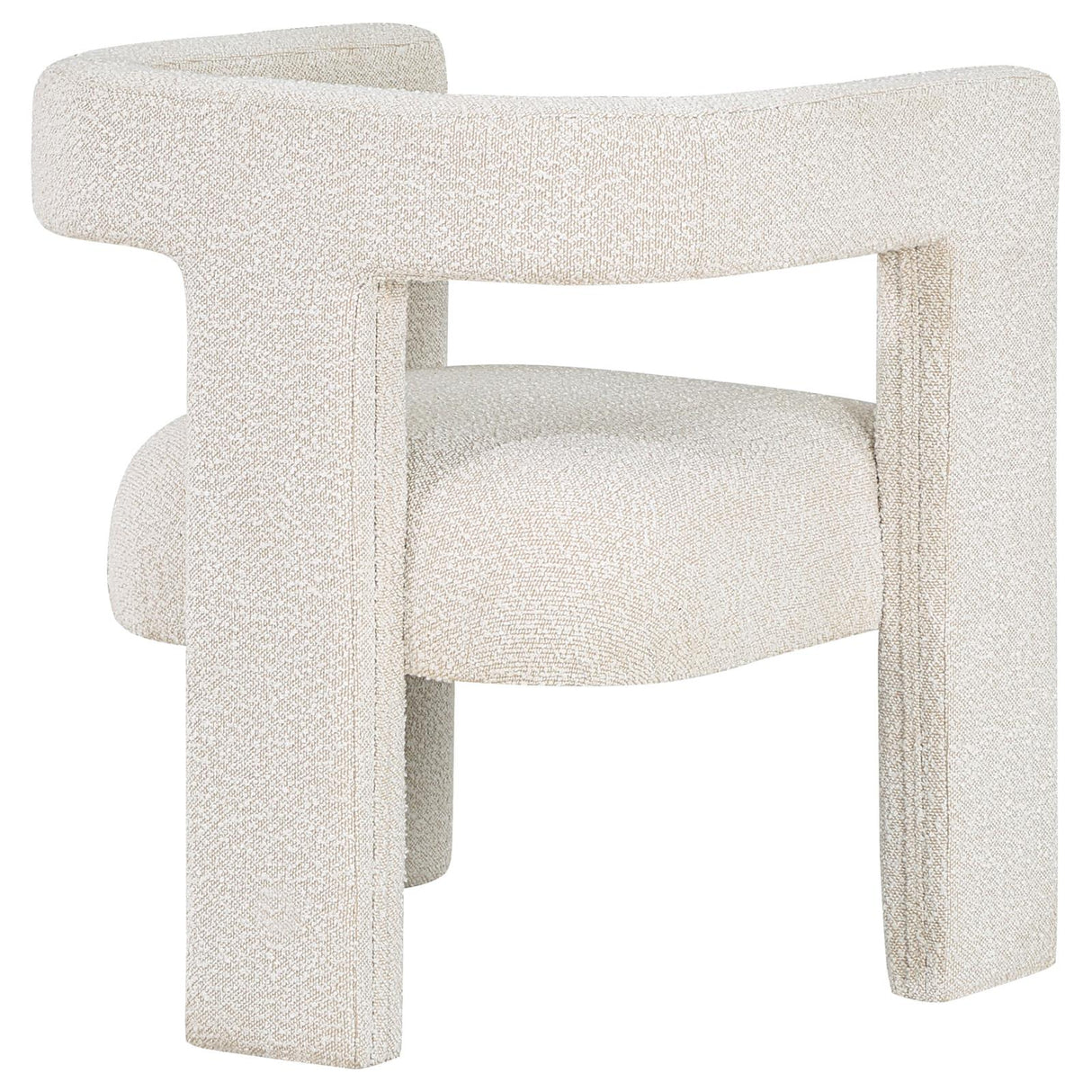 Petra Boucle Upholstered Accent Side Chair White - 902881 - Luna Furniture