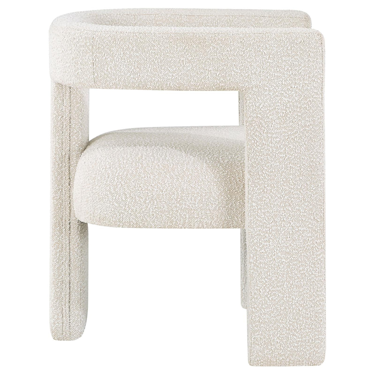 Petra Boucle Upholstered Accent Side Chair White - 902881 - Luna Furniture