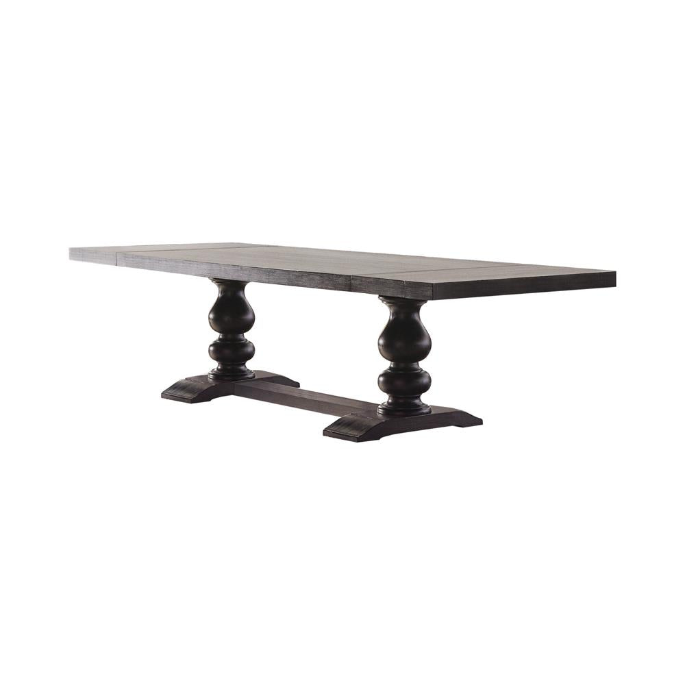 Phelps Antique Noir Rectangular Dining Table from Coaster - Luna Furniture