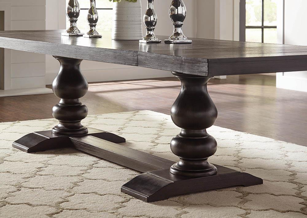 Phelps Antique Noir Rectangular Dining Table from Coaster - Luna Furniture