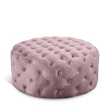 Addison Pink Velvet Ottoman | Bench from Meridian - Luna Furniture