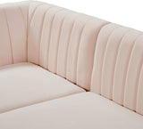 Alina Pink Velvet Modular Sectional from Meridian - Luna Furniture