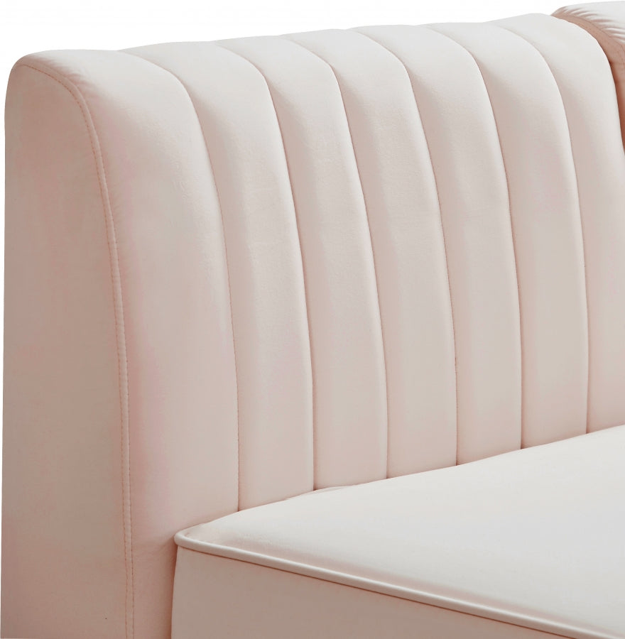 Alina Pink Velvet Modular Sofa from Meridian - Luna Furniture