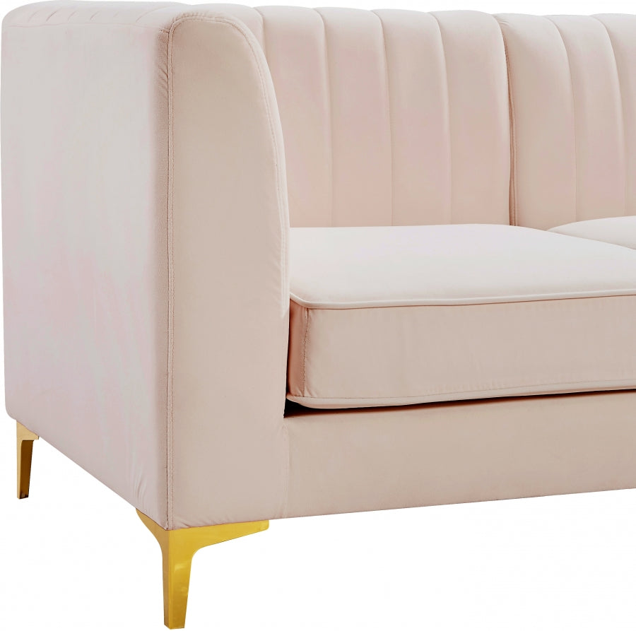 Alina Pink Velvet Modular Sofa from Meridian - Luna Furniture