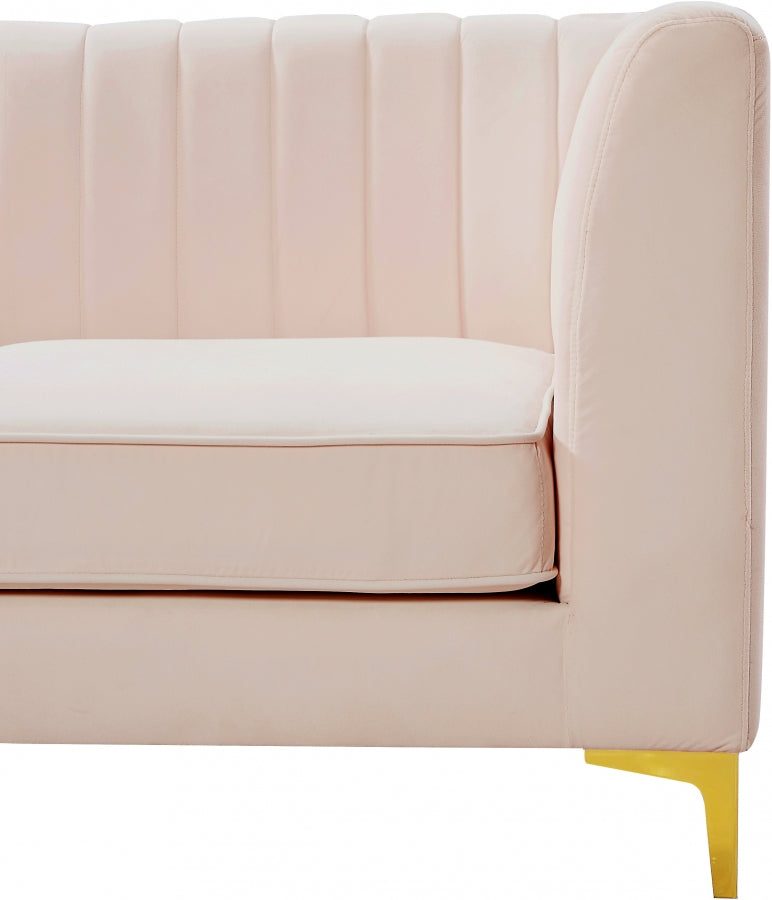 Alina Pink Velvet Modular Sofa from Meridian - Luna Furniture