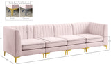 Alina Pink Velvet Modular Sofa from Meridian - Luna Furniture