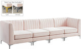 Alina Pink Velvet Modular Sofa from Meridian - Luna Furniture