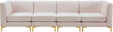 Alina Pink Velvet Modular Sofa from Meridian - Luna Furniture