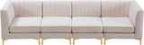 Alina Pink Velvet Modular Sofa from Meridian - Luna Furniture