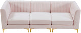 Alina Pink Velvet Modular Sofa from Meridian - Luna Furniture