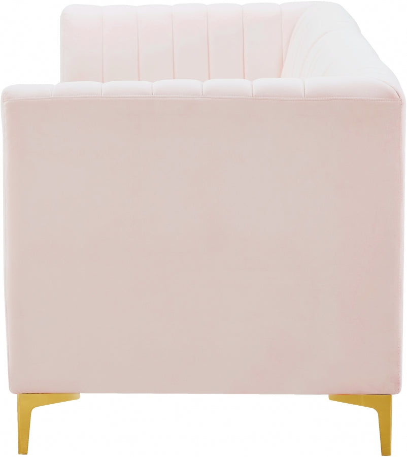 Alina Pink Velvet Modular Sofa from Meridian - Luna Furniture