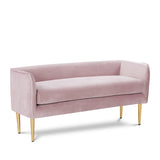 Audrey Pink Velvet Bench from Meridian - Luna Furniture