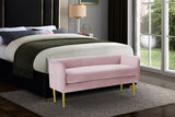 Audrey Pink Velvet Bench from Meridian - Luna Furniture