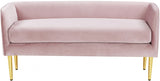 Audrey Pink Velvet Bench from Meridian - Luna Furniture