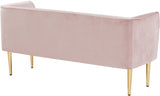 Audrey Pink Velvet Bench from Meridian - Luna Furniture