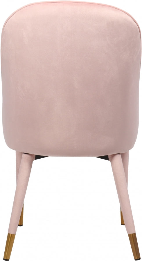 Belle Pink Velvet Dining Chair, Set of 2 from Meridian - Luna Furniture