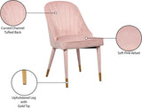 Belle Pink Velvet Dining Chair, Set of 2 from Meridian - Luna Furniture