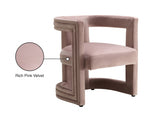 Blair Pink Velvet Dining/Accent Chair from Meridian - Luna Furniture