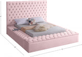 Bliss Pink Velvet Full Bed from Meridian - Luna Furniture