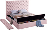 Bliss Pink Velvet Full Bed from Meridian - Luna Furniture