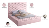 Bliss Pink Velvet Full Bed from Meridian - Luna Furniture