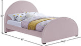 Brody Pink Velvet Full Bed from Meridian - Luna Furniture