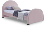 Brody Pink Velvet Twin Bed from Meridian - Luna Furniture