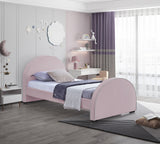 Brody Pink Velvet Twin Bed from Meridian - Luna Furniture