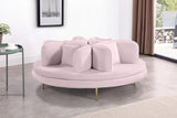 Circlet Pink Velvet Roundabout Sofa from Meridian - Luna Furniture