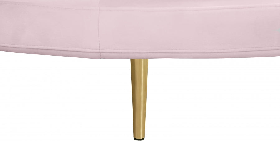 Circlet Pink Velvet Roundabout Sofa from Meridian - Luna Furniture