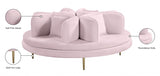 Circlet Pink Velvet Roundabout Sofa from Meridian - Luna Furniture