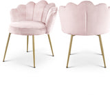 Claire Pink Velvet Accent Chair / Dining Chair from Meridian - Luna Furniture