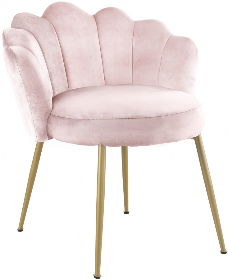 Claire Pink Velvet Accent Chair / Dining Chair from Meridian - Luna Furniture