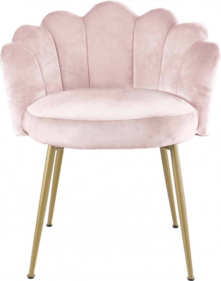 Claire Pink Velvet Accent Chair / Dining Chair from Meridian - Luna Furniture