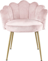 Claire Pink Velvet Accent Chair / Dining Chair from Meridian - Luna Furniture