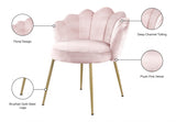 Claire Pink Velvet Accent Chair / Dining Chair from Meridian - Luna Furniture