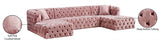 Coco Pink Velvet 3pc. Sectional from Meridian - Luna Furniture